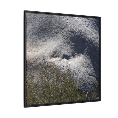 Weathered Boulder with Character - Unique Stretched Canvas Wall Art