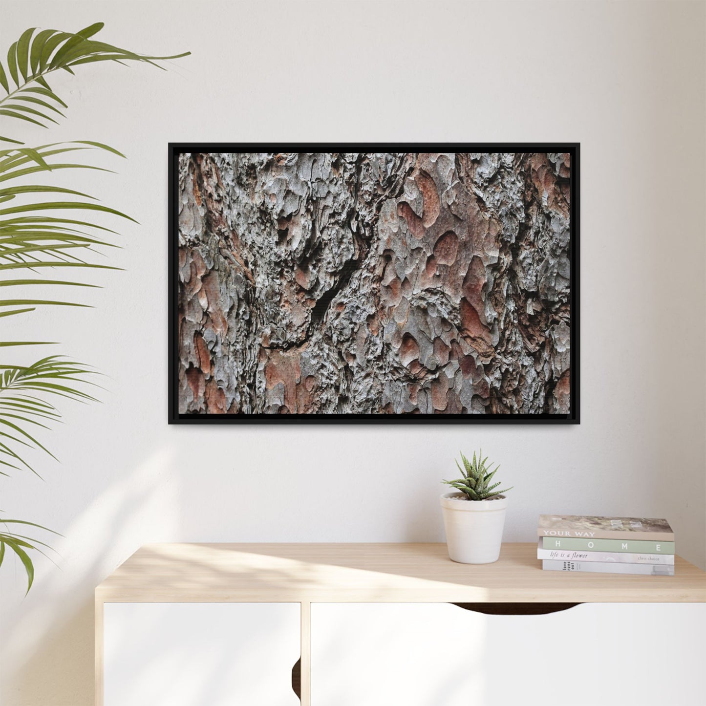 Bark Texture Symphony - Unique Stretched Canvas Wall Art - Art By Earth