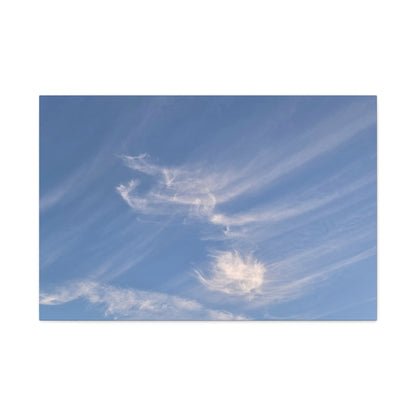Wispy Whispers of Azure - Unique Frameless Canvas Wall Art - Art By Earth