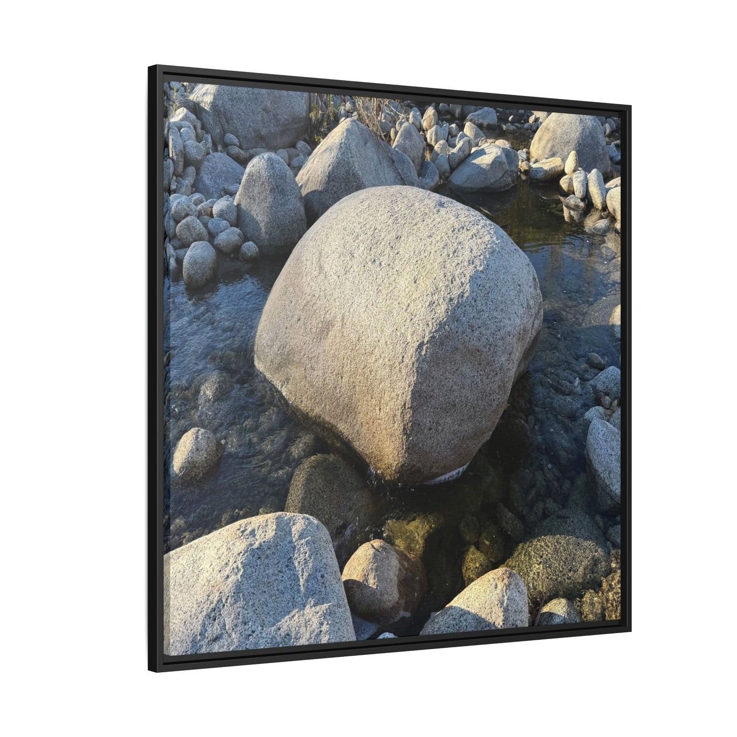 Rocky Riverbed - Unique Stretched Canvas Wall Art - Art By Earth