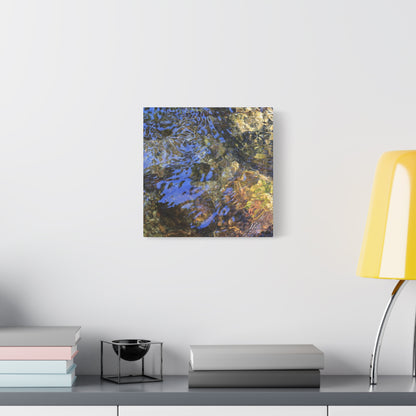 Azure Fragments - Unique Frameless Canvas Wall Art - Art By Earth