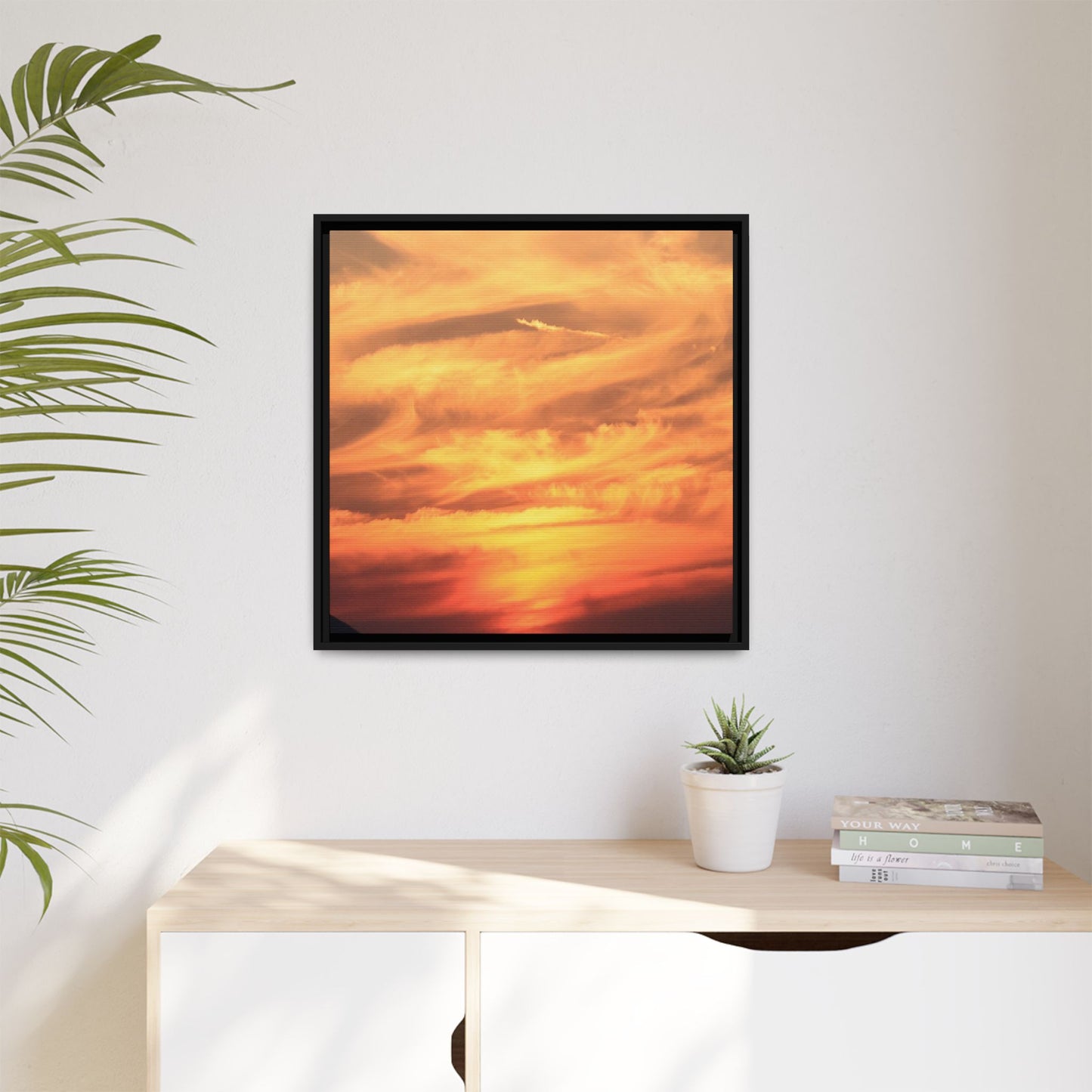 Burning Skies - Unique Stretched Canvas Wall Art - Art By Earth