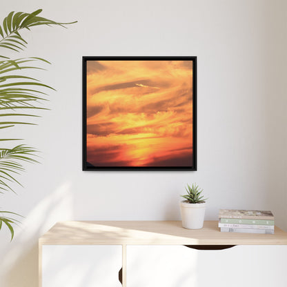 Burning Skies - Unique Stretched Canvas Wall Art - Art By Earth