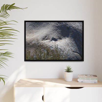 Weathered Boulder with Character - Unique Stretched Canvas Wall Art