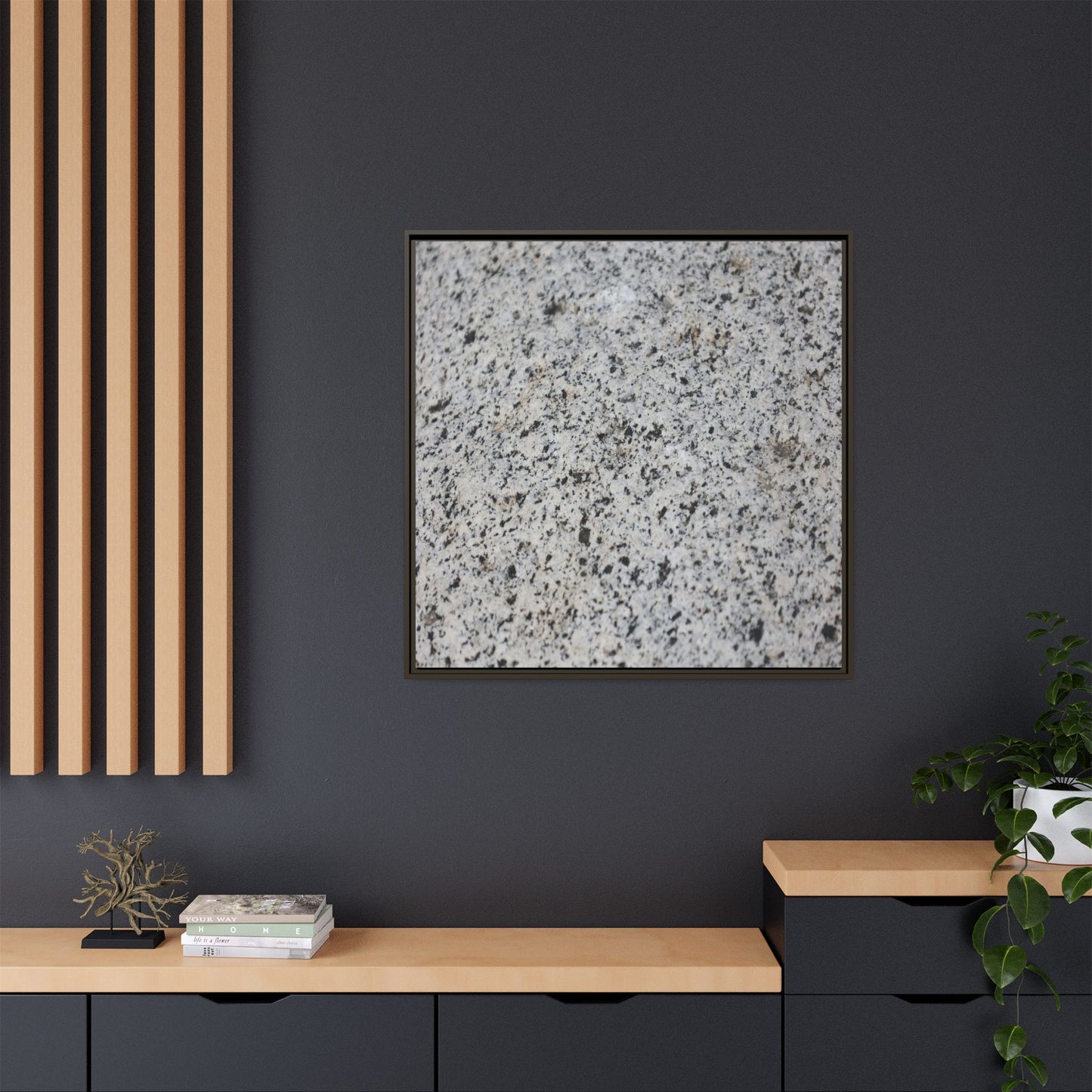 Monochrome Mosaic - Unique Stretched Canvas Wall Art - Art By Earth