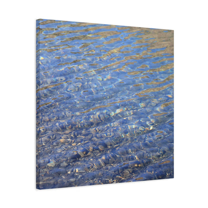 Ripples of Azure - Unique Frameless Canvas Wall Art