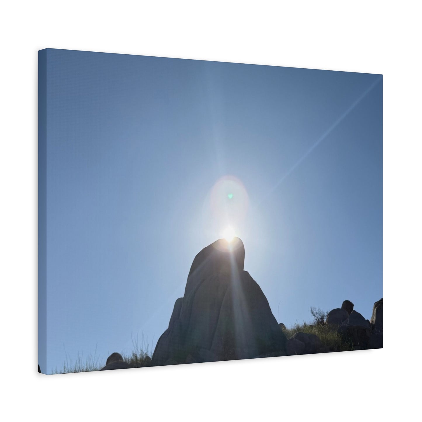 Sunburst Over Stone - Unique Frameless Canvas Wall Art - Art By Earth