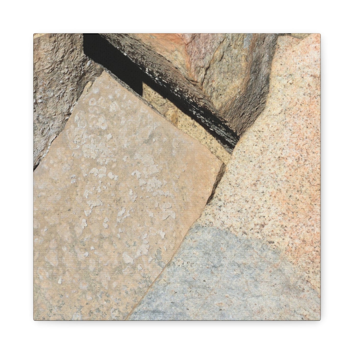 Stone Fragments - Unique Frameless Canvas Wall Art - Art By Earth
