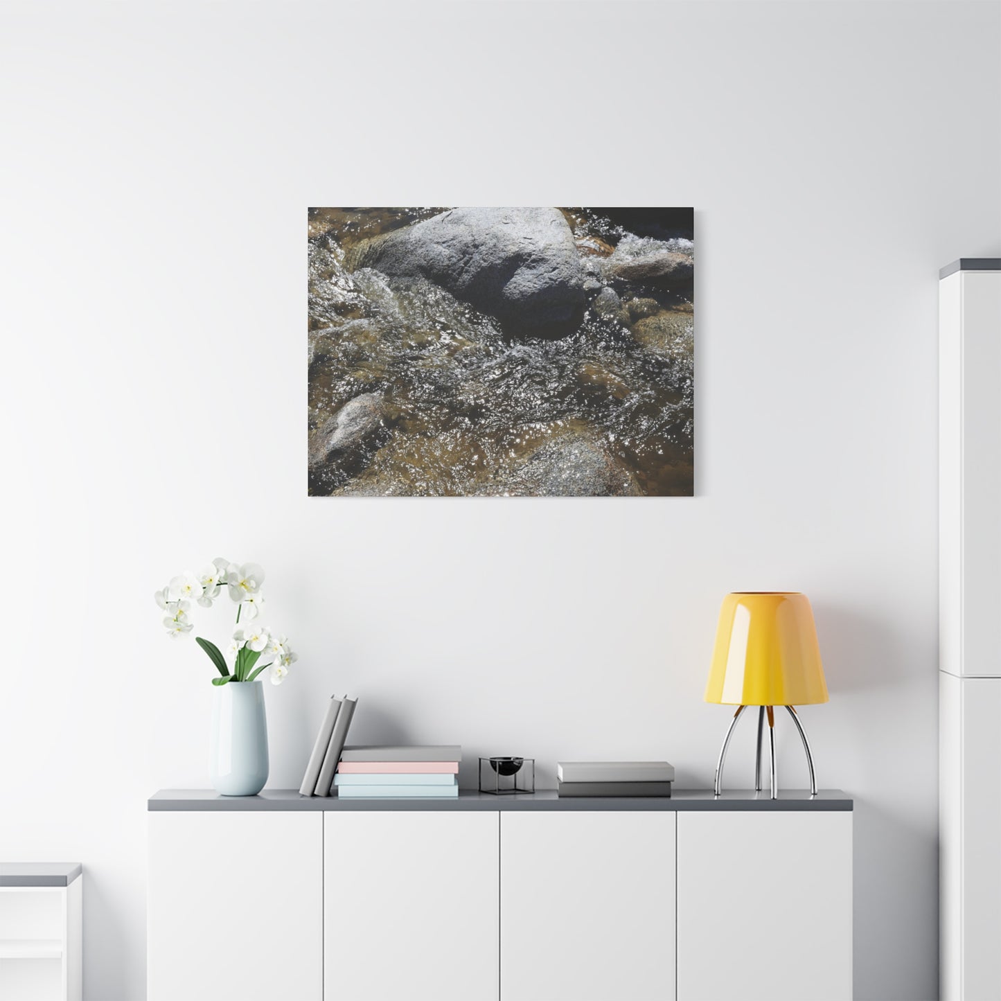Rocky Stream - Unique Frameless Canvas Wall Art - Art By Earth