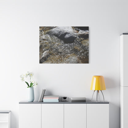 Rocky Stream - Unique Frameless Canvas Wall Art - Art By Earth