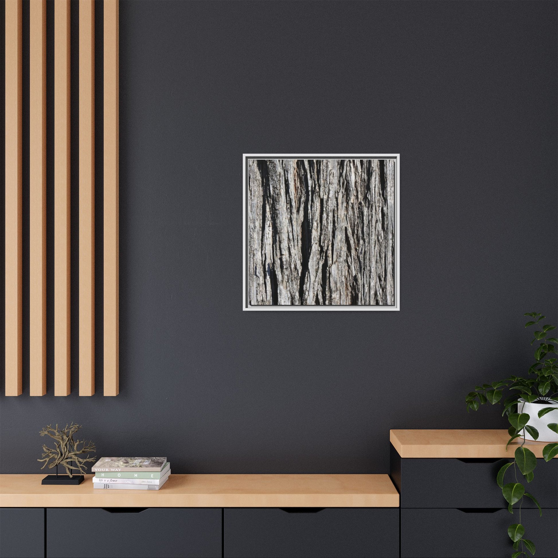 Bark Lines - Unique Stretched Canvas Wall Art - Art By Earth