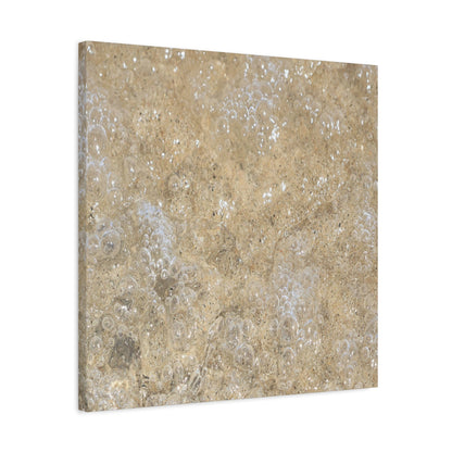 Bubbles in Sand - Unique Frameless Canvas Wall Art - Art By Earth