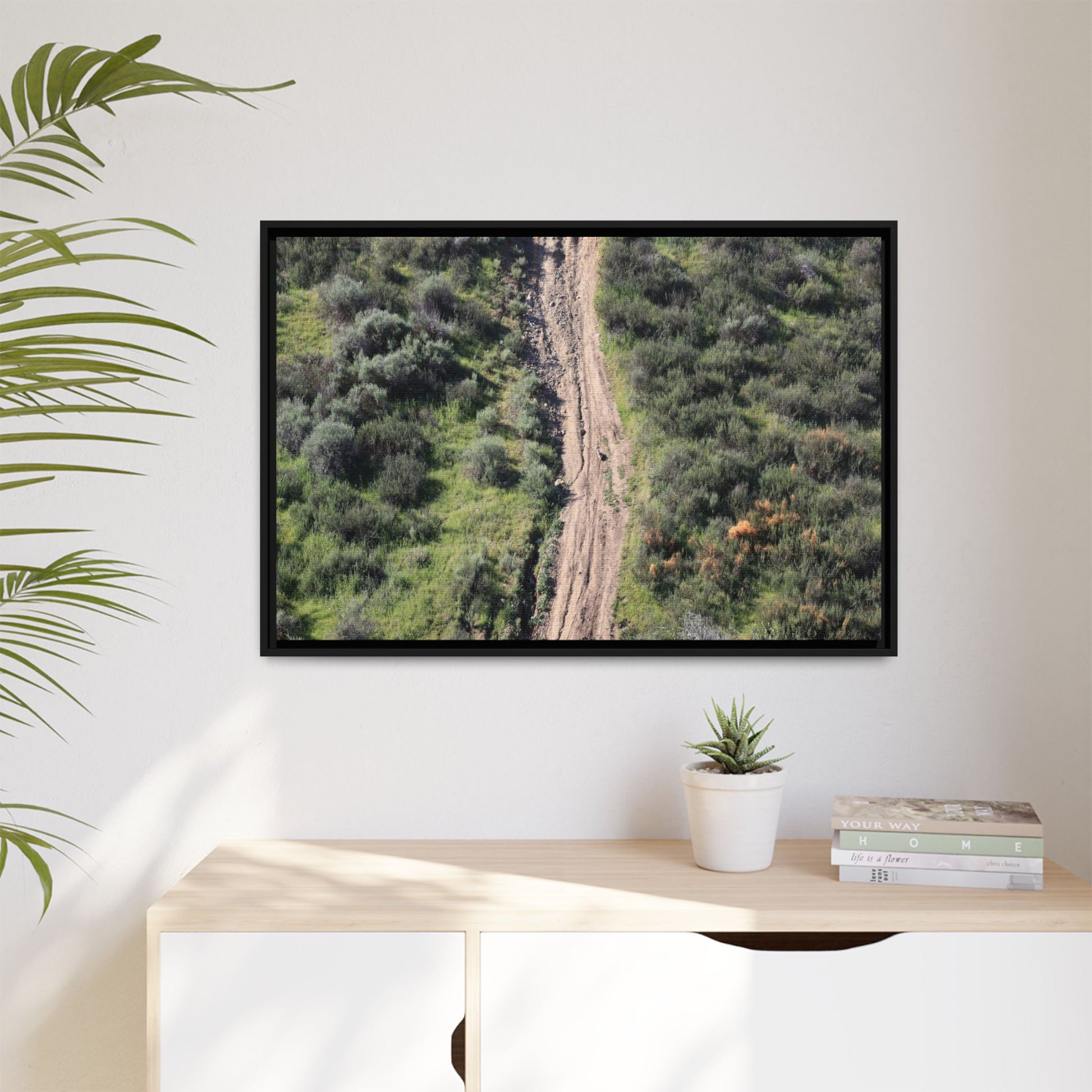 Desert Path Through Sage - Unique Stretched Canvas Wall Art - Art By Earth
