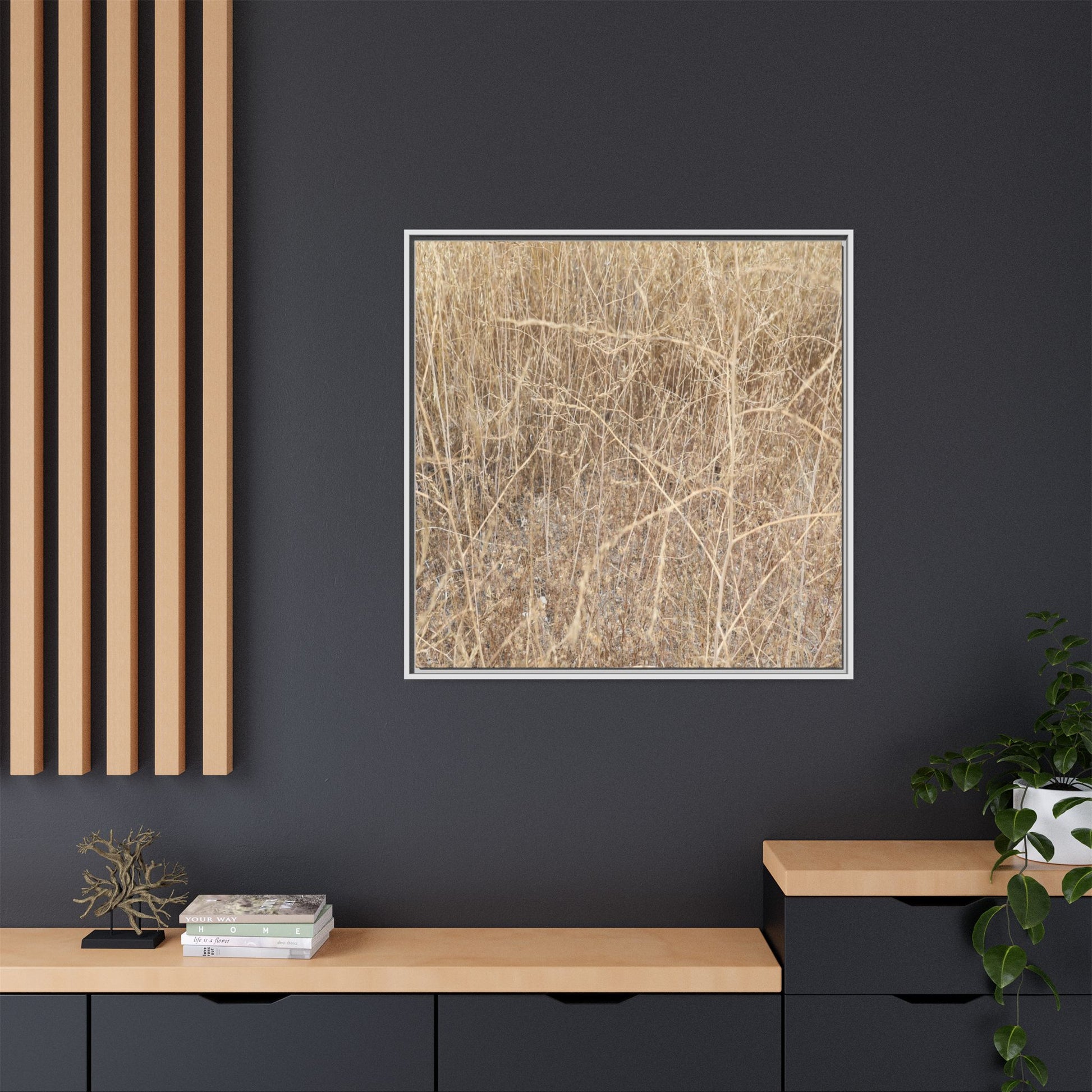 Golden Stalks - Unique Stretched Canvas Wall Art - Art By Earth
