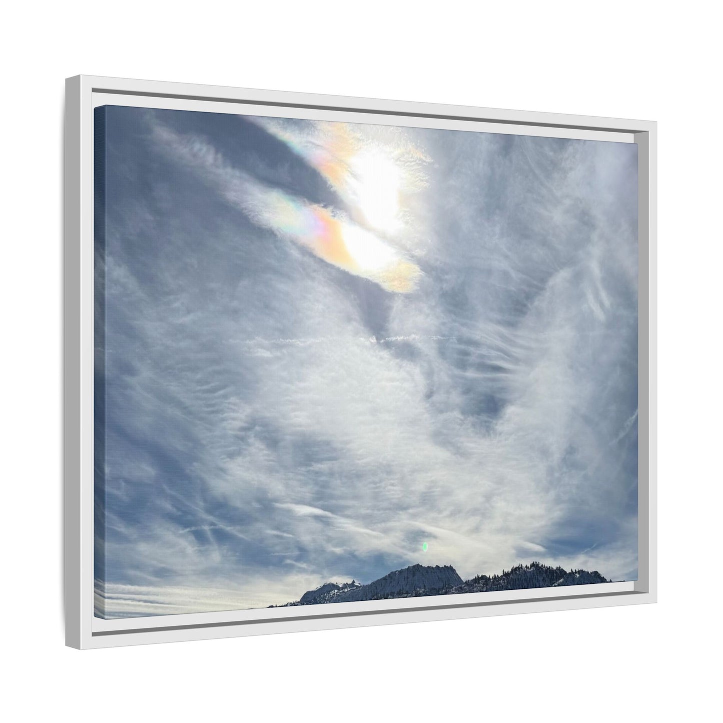 Whispers of Winter's Embrace - Unique Stretched Canvas Wall Art