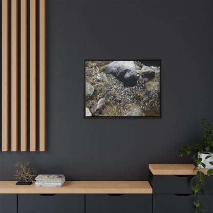 Water's Dance Over Stone - Unique Stretched Canvas Wall Art - Art By Earth