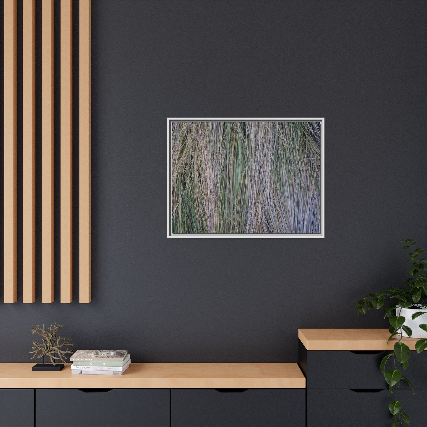 Whispers of Silver Grass - Unique Stretched Canvas Wall Art - Art By Earth