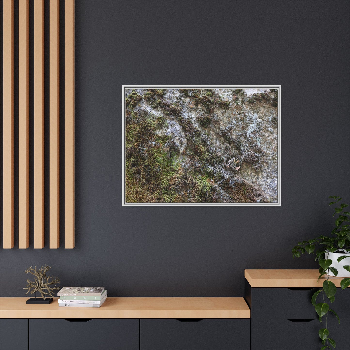 Mossy Whispers - Unique Stretched Canvas Wall Art - Art By Earth