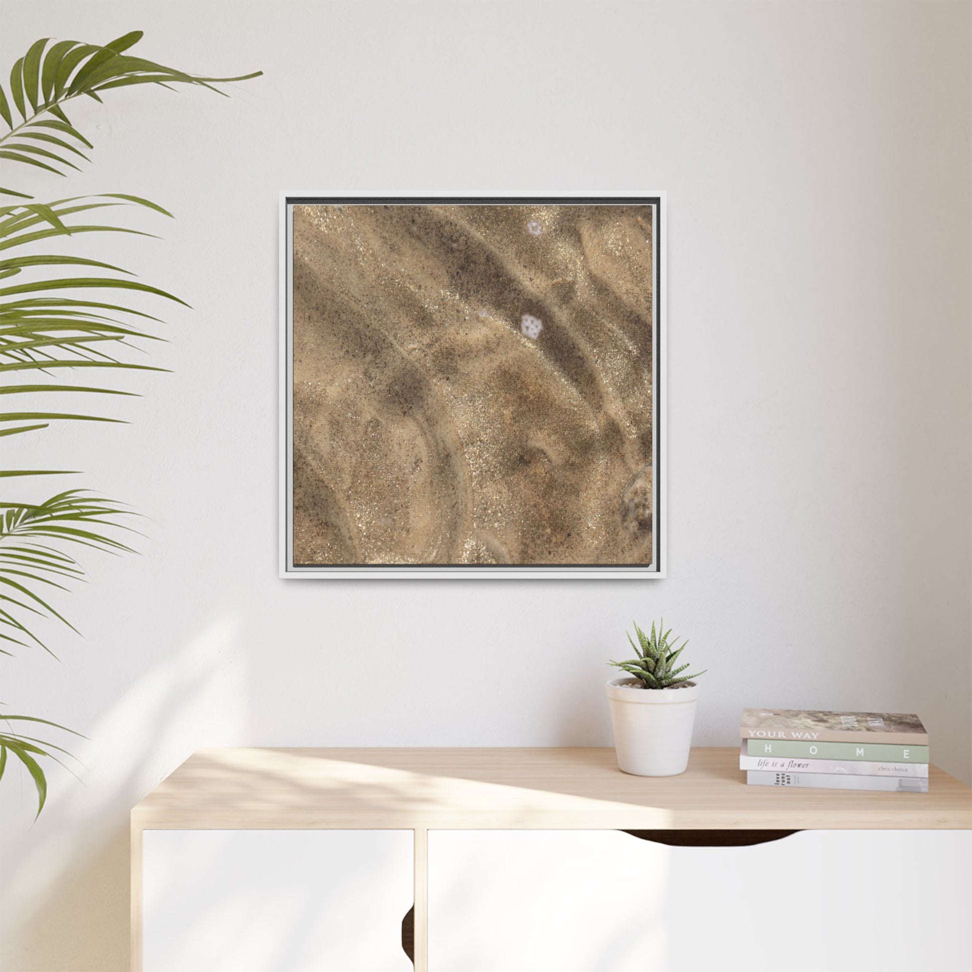 Underwater Sand Exploration - Unique Stretched Canvas Wall Art - Art By Earth