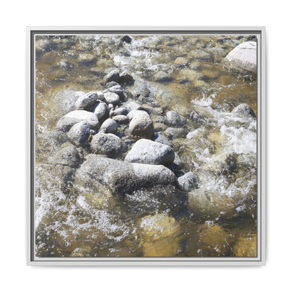 Mountain Stream Flow - Unique Stretched Canvas Wall Art - Art By Earth
