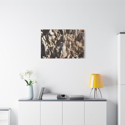 Decaying Bark Symphony - Unique Frameless Canvas Wall Art