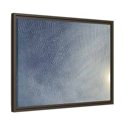 Undulating Whispers of Cerulean Stillness - Unique Stretched Canvas Wall Art - Art By Earth