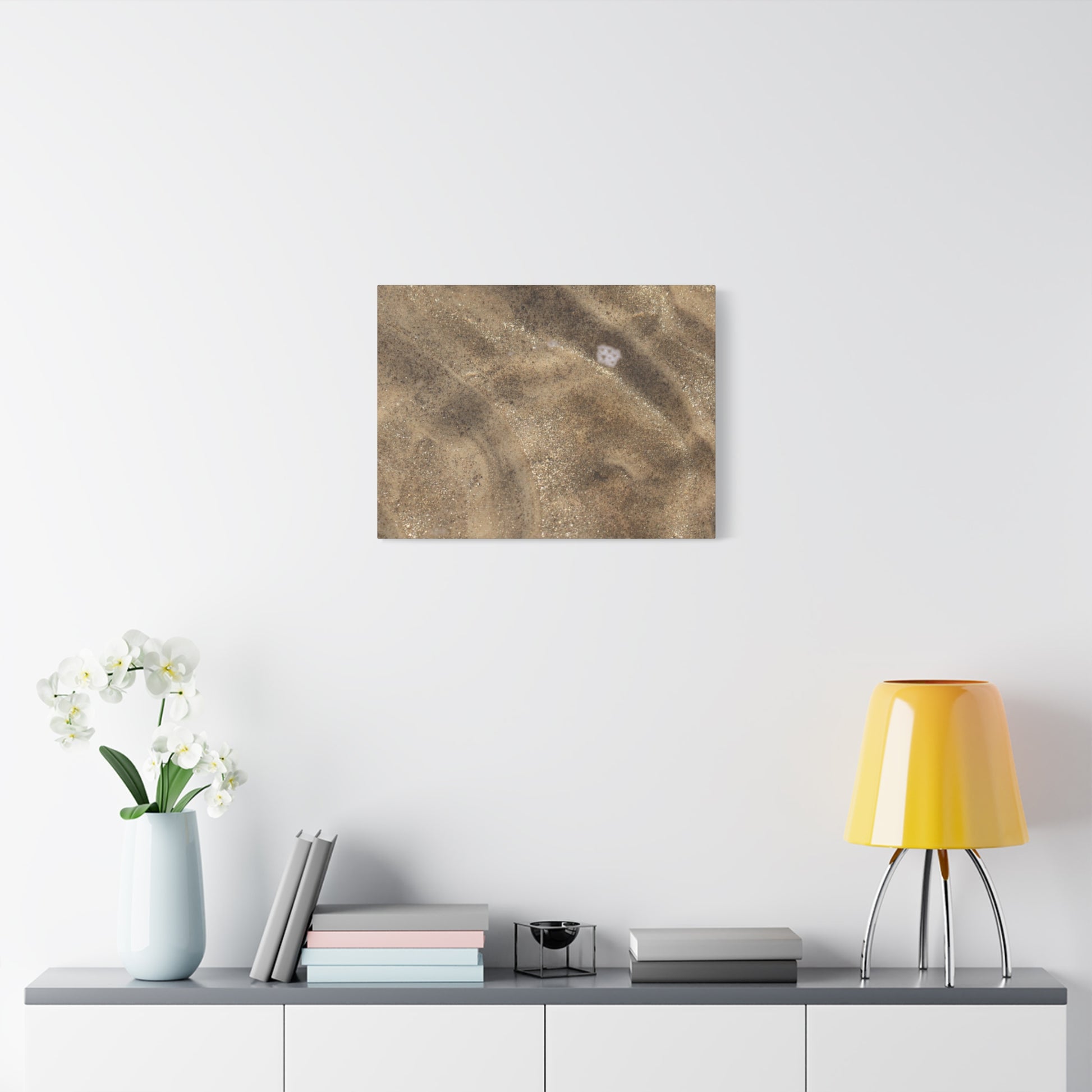Sandy Shore Impressions - Unique Frameless Canvas Wall Art - Art By Earth