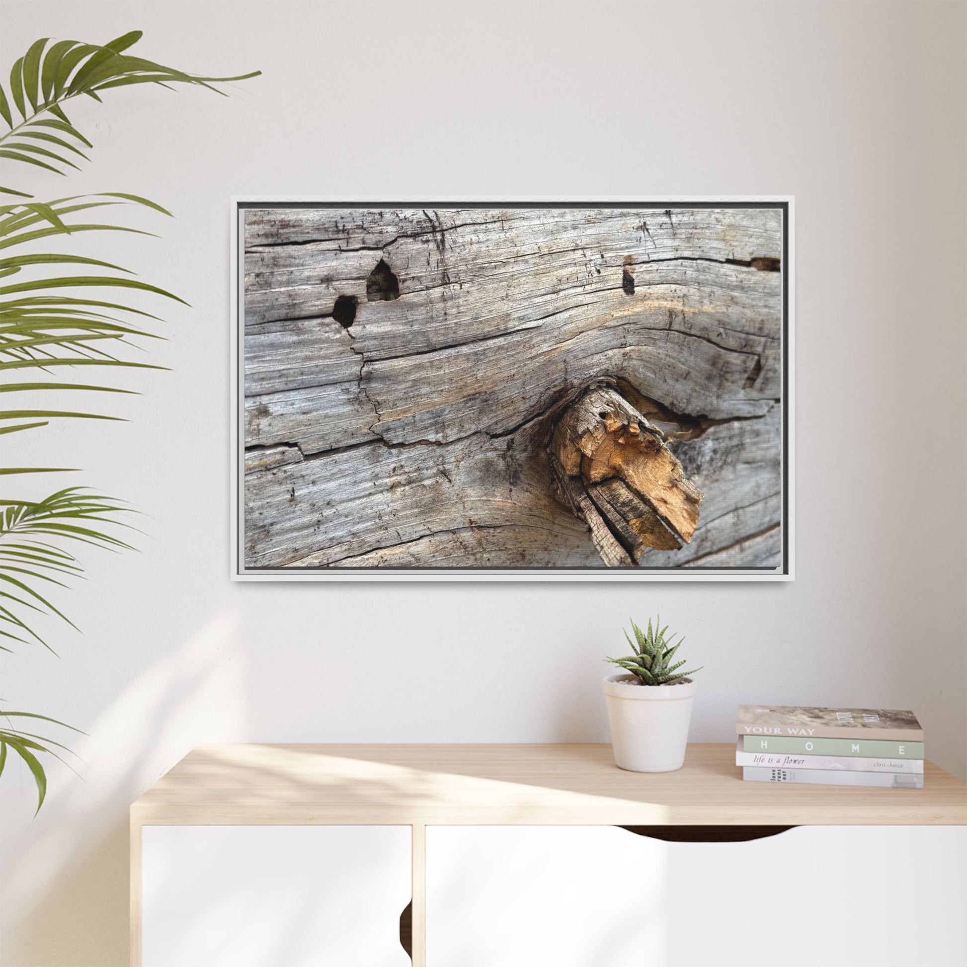 Weathered Wood Texture - Unique Stretched Canvas Wall Art - Art By Earth