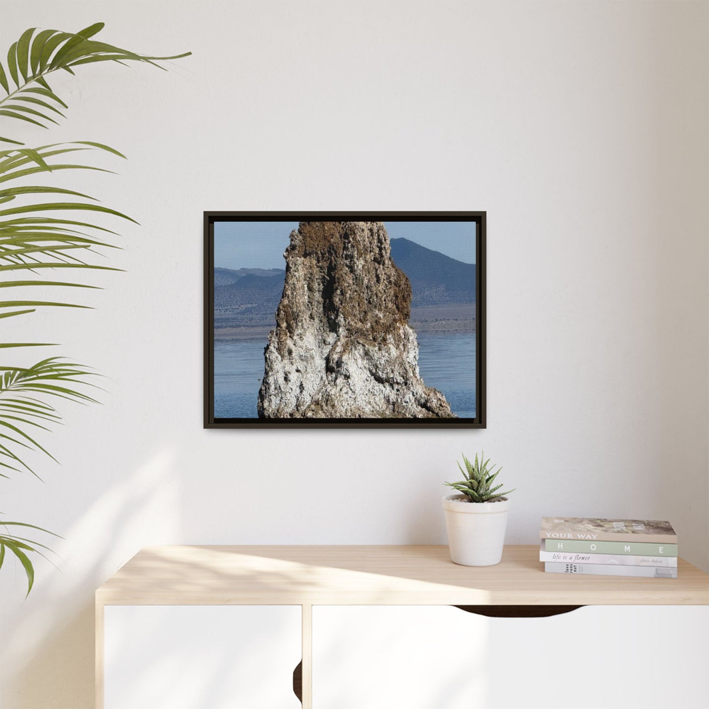 Tufa Tower Reflection - Unique Stretched Canvas Wall Art