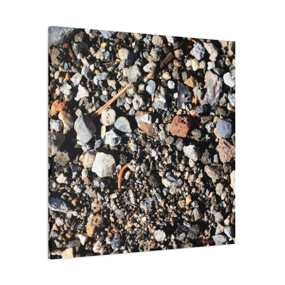 Scattered Stones - Unique Frameless Canvas Wall Art