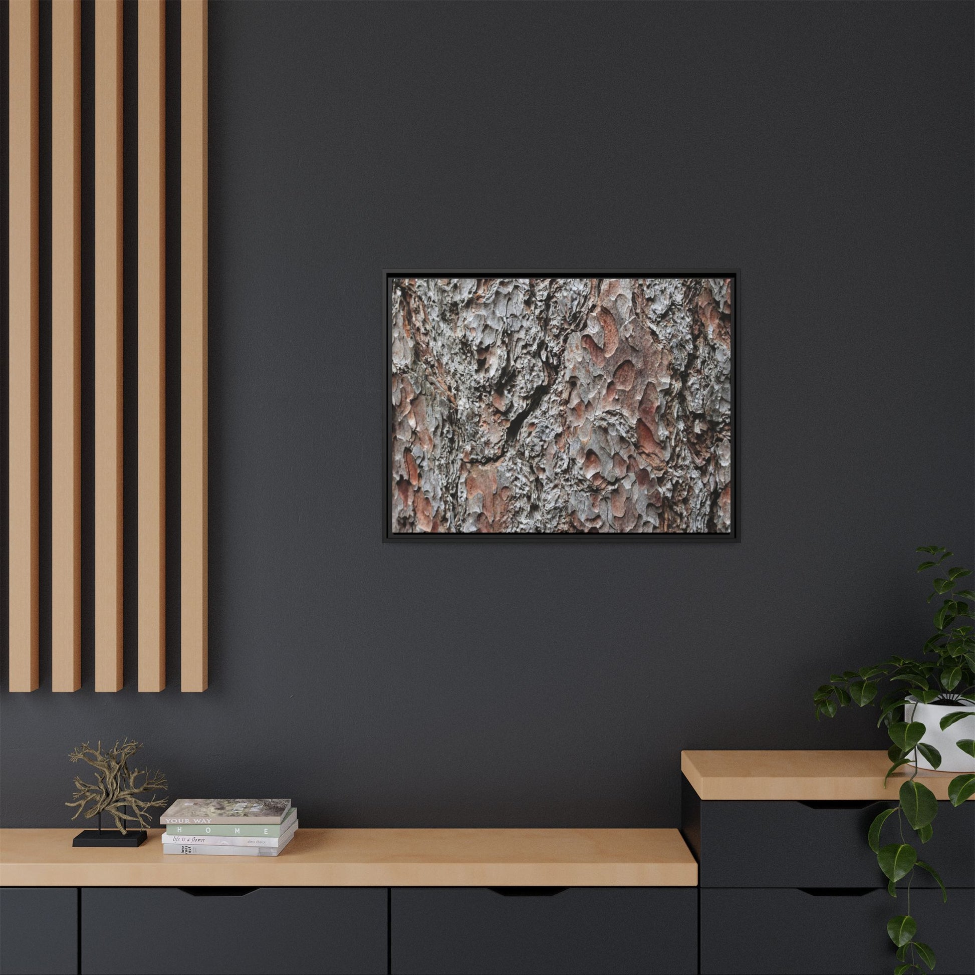 Bark Texture Symphony - Unique Stretched Canvas Wall Art - Art By Earth