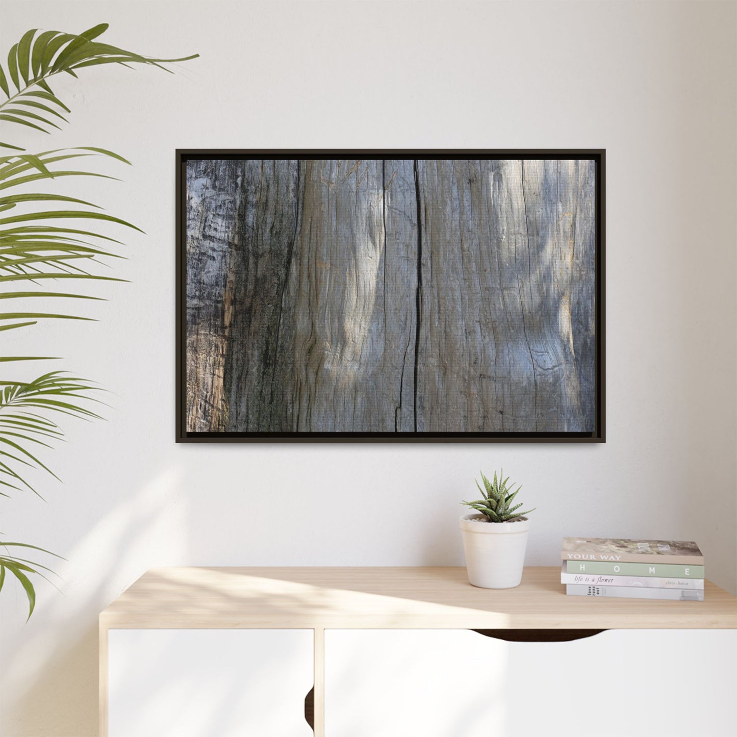 Weathered Wood Surface - Unique Stretched Canvas Wall Art