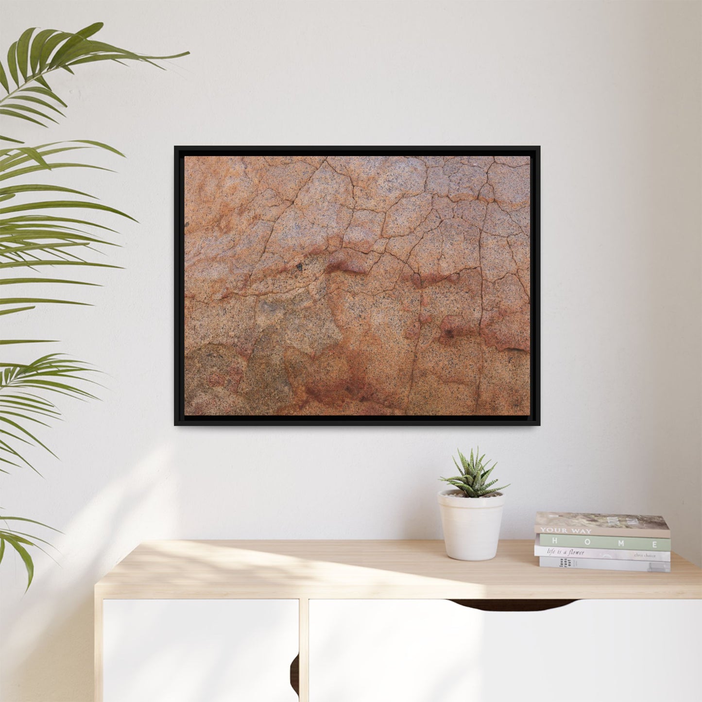Russet Fissures - Unique Stretched Canvas Wall Art - Art By Earth