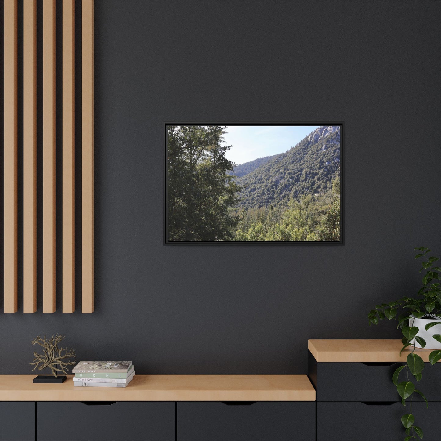 Mountain Valley Forest - Unique Stretched Canvas Wall Art