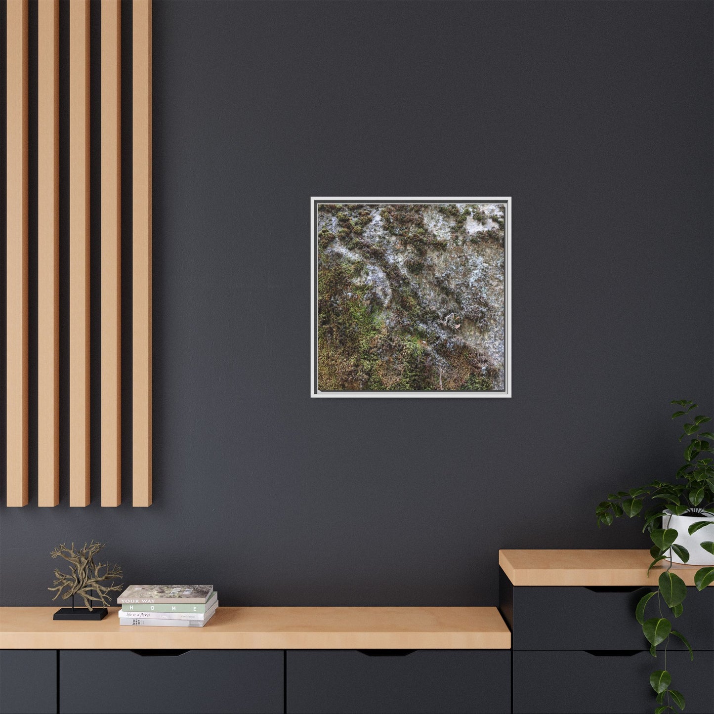 Mossy Whispers - Unique Stretched Canvas Wall Art - Art By Earth