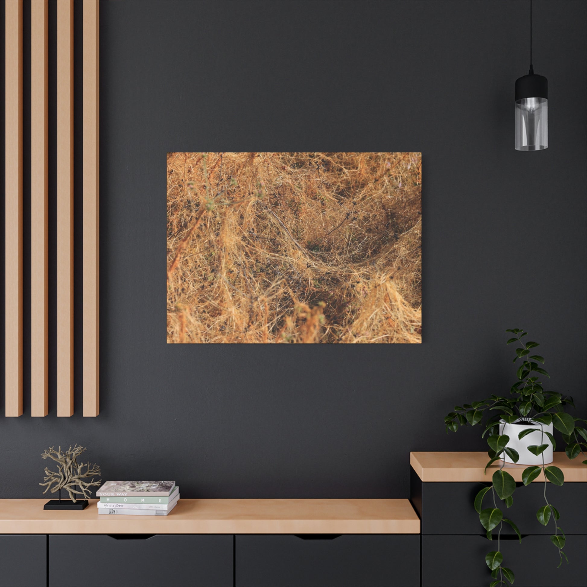 Dried Grasses - Unique Frameless Canvas Wall Art - Art By Earth