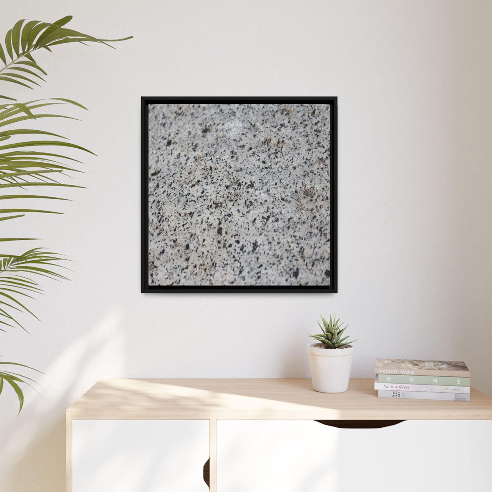 Monochrome Mosaic - Unique Stretched Canvas Wall Art - Art By Earth