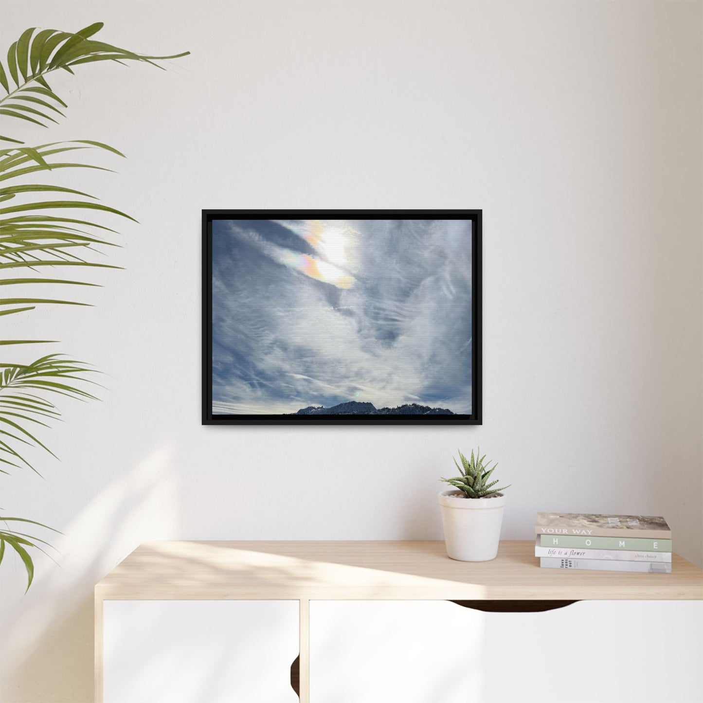 Whispers of Winter's Embrace - Unique Stretched Canvas Wall Art