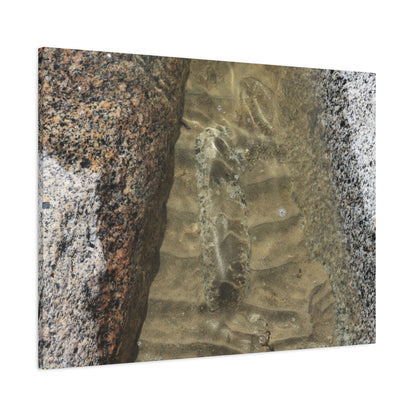 Weathered Concrete Gap - Unique Frameless Canvas Wall Art - Art By Earth