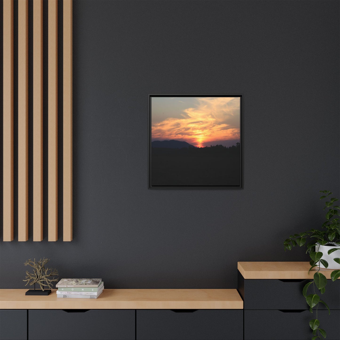 Gilded Horizon - Unique Stretched Canvas Wall Art - Art By Earth