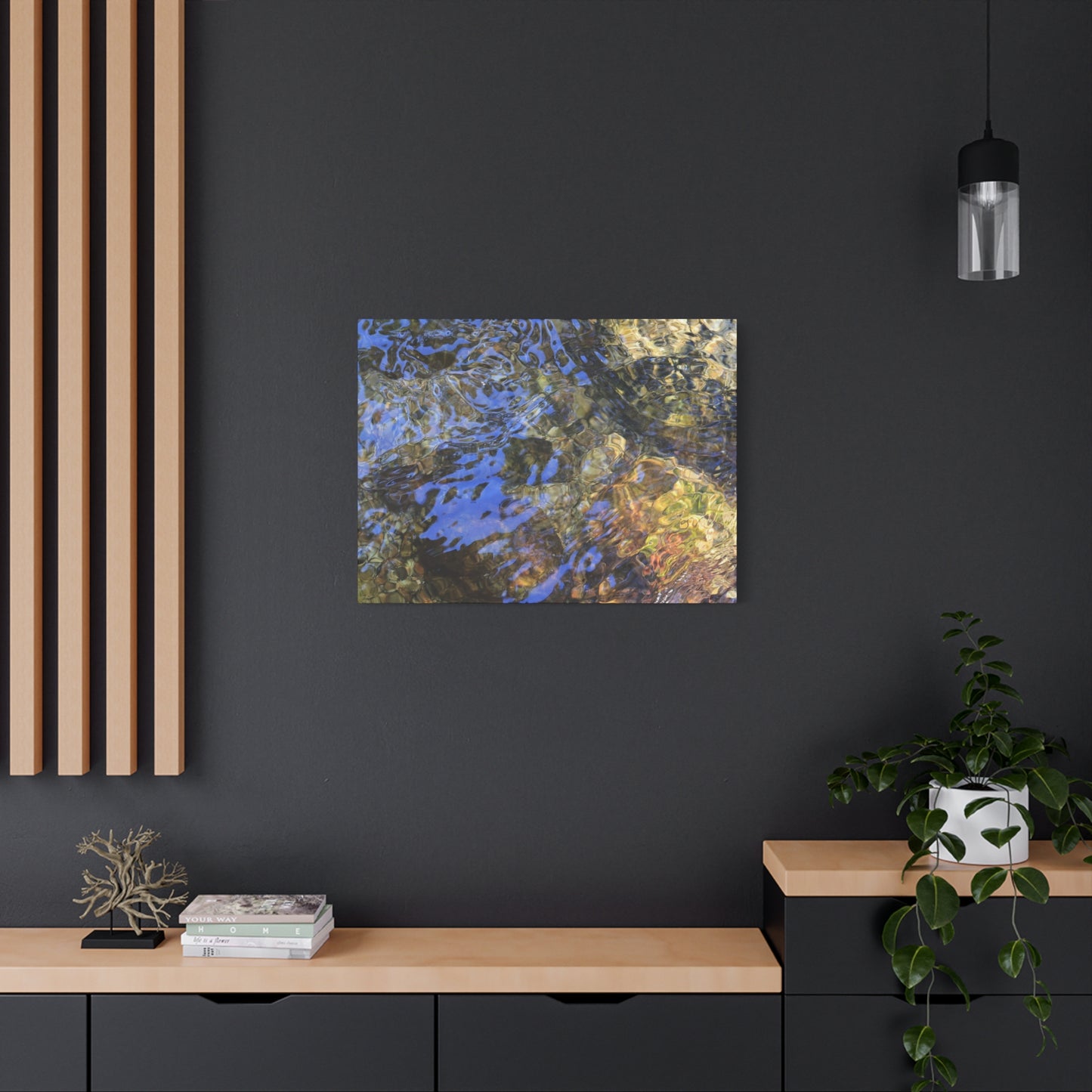 Azure Fragments - Unique Frameless Canvas Wall Art - Art By Earth