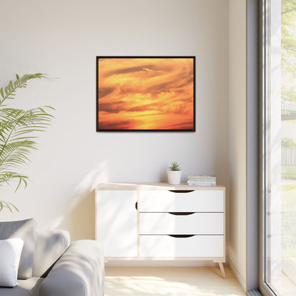 Burning Skies - Unique Stretched Canvas Wall Art - Art By Earth
