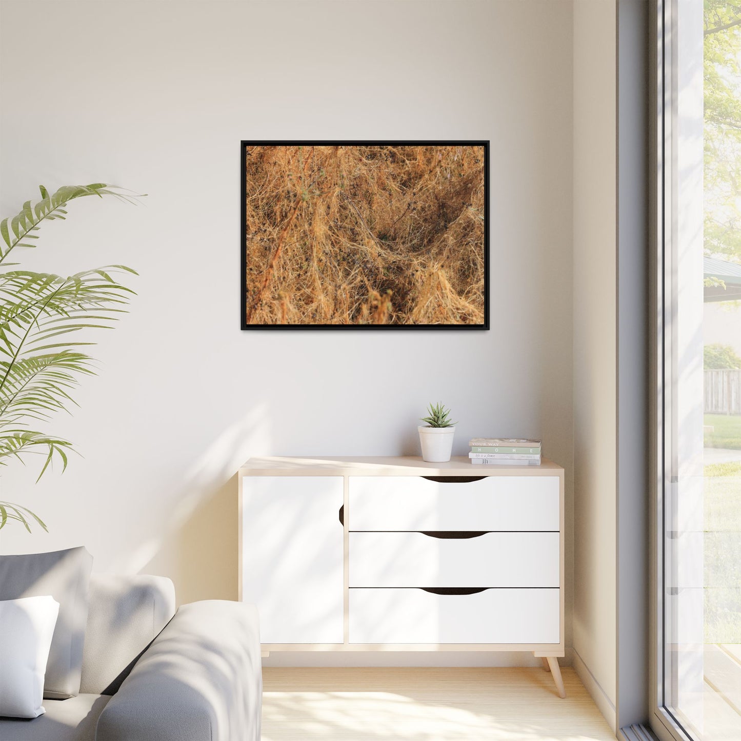 Dried Vegetation Study - Unique Stretched Canvas Wall Art - Art By Earth