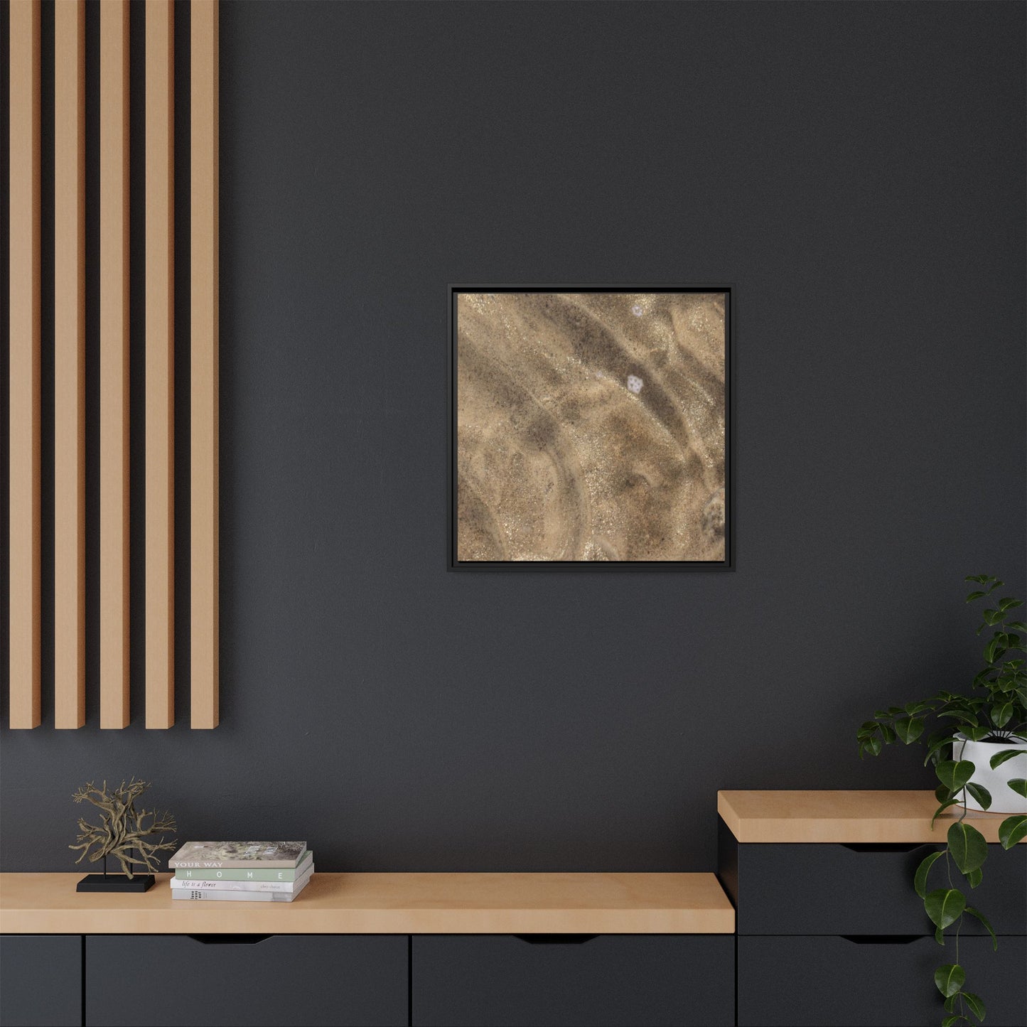 Underwater Sand Exploration - Unique Stretched Canvas Wall Art - Art By Earth