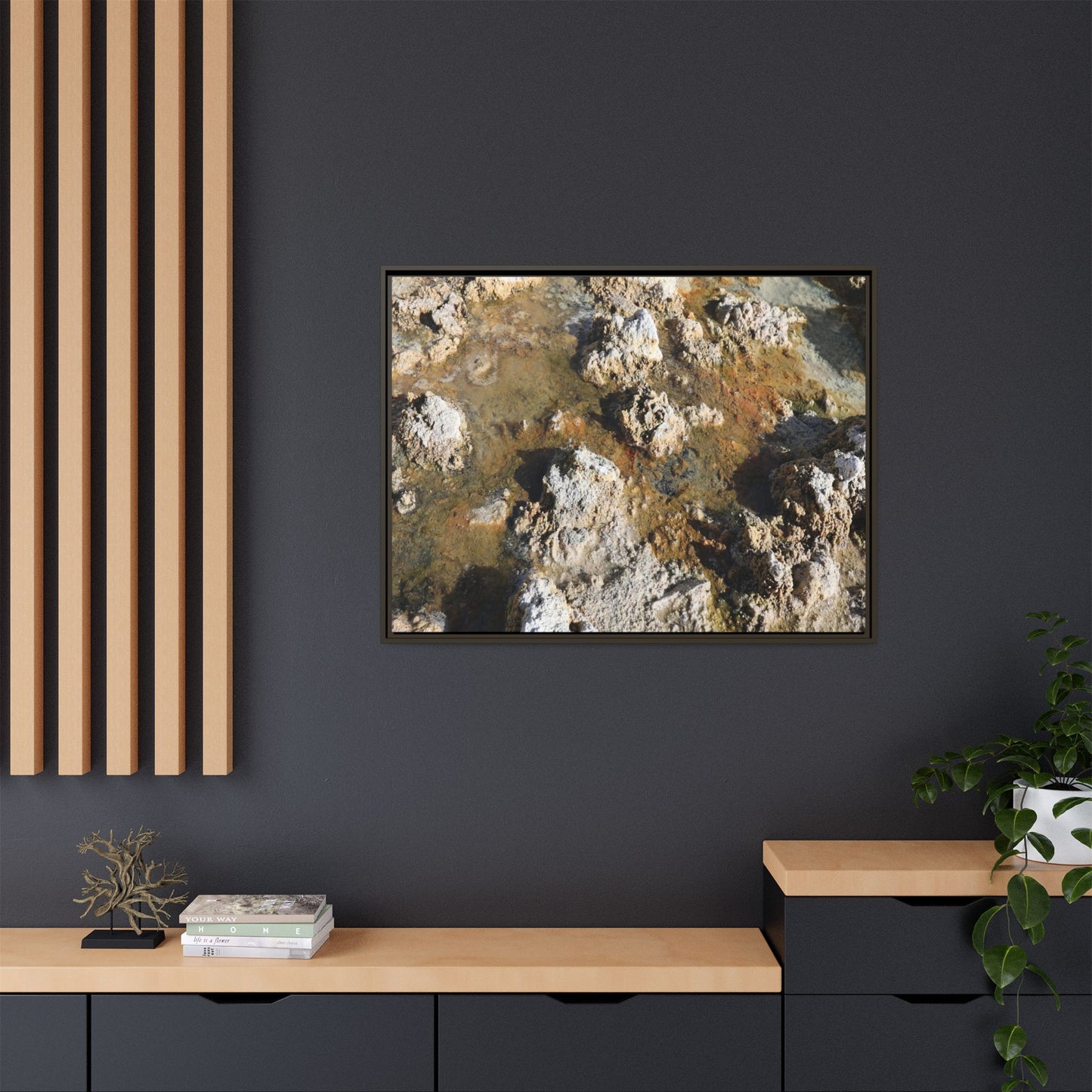 Stone Sea of Silence - Unique Stretched Canvas Wall Art