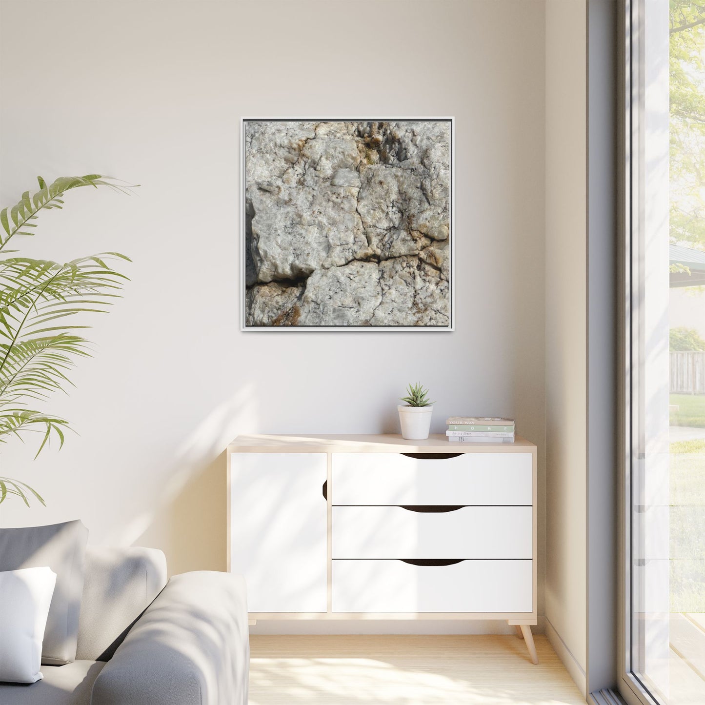 Weathered Limestone Formation - Unique Stretched Canvas Wall Art - Art By Earth