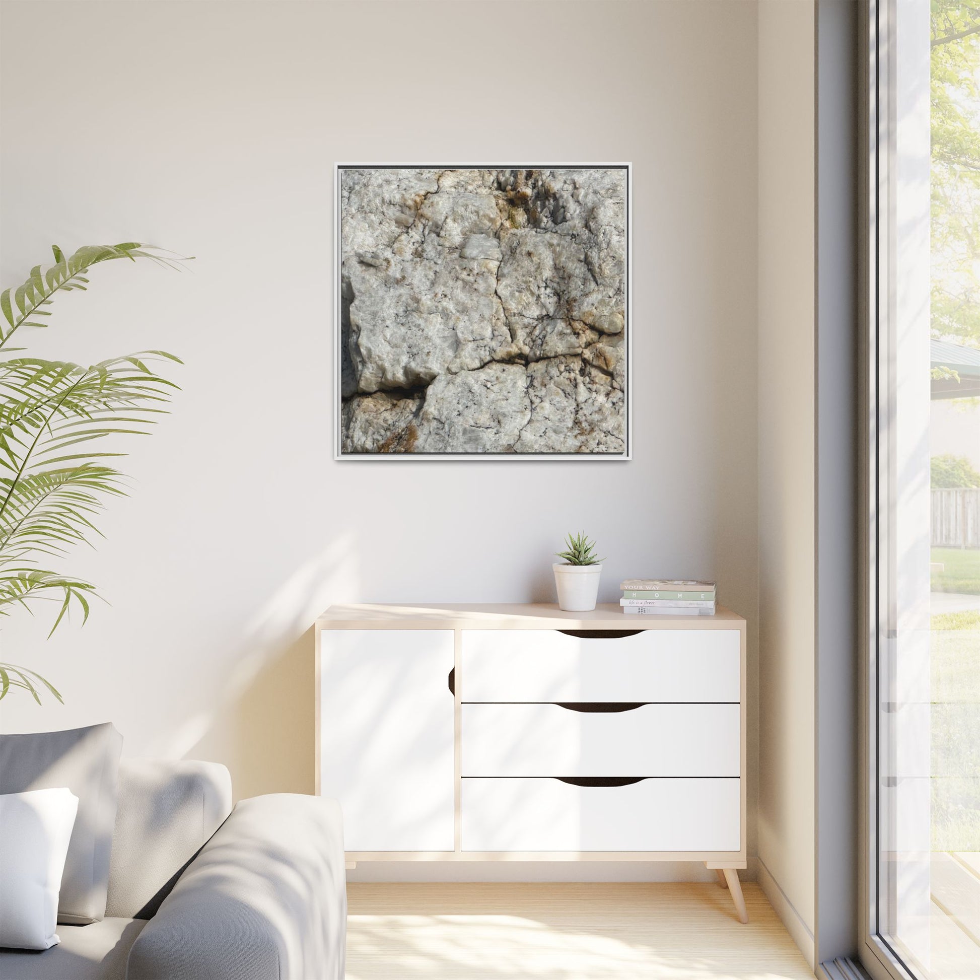 Weathered Limestone Formation - Unique Stretched Canvas Wall Art - Art By Earth