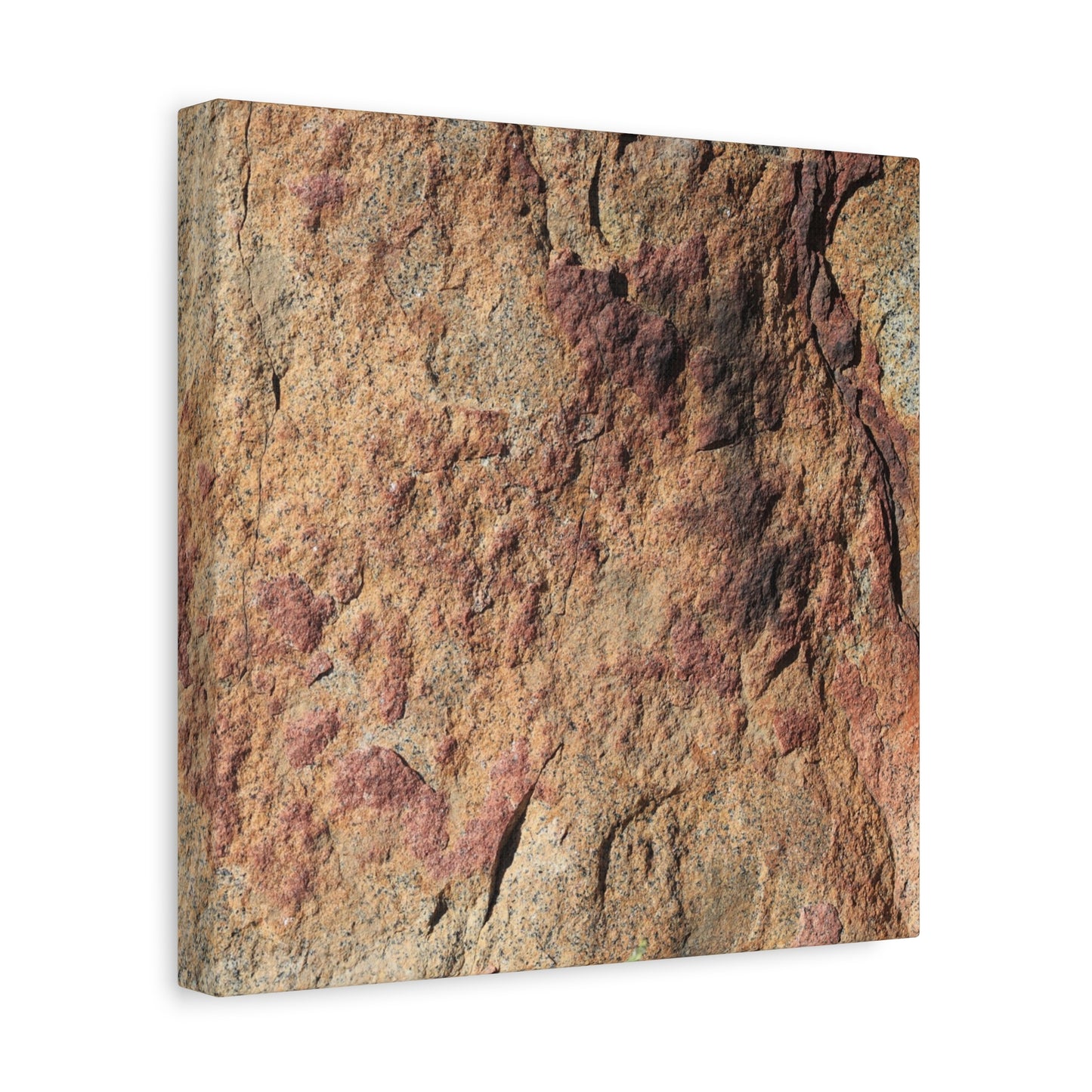 Lithic Veins of Ember - Unique Frameless Canvas Wall Art - Art By Earth