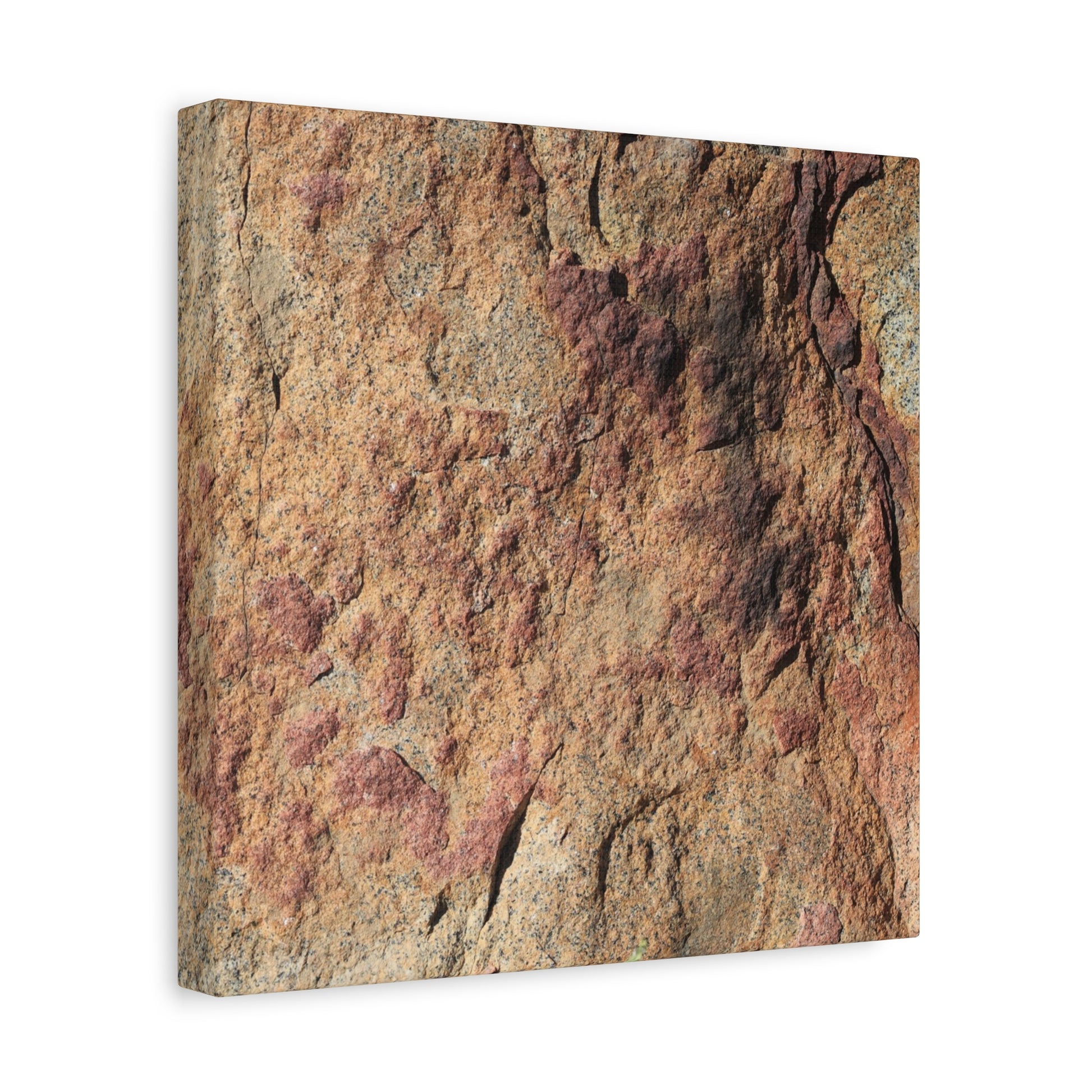 Lithic Veins of Ember - Unique Frameless Canvas Wall Art - Art By Earth