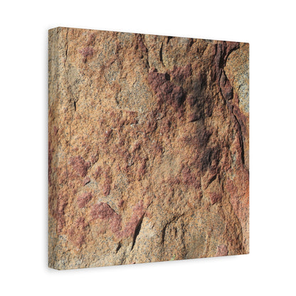 Lithic Veins of Ember - Unique Frameless Canvas Wall Art - Art By Earth